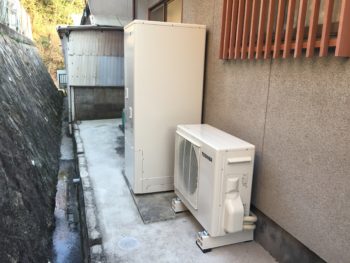 岡山県井原市・Y様　電気温水器からエコキュートへ交換 (1)