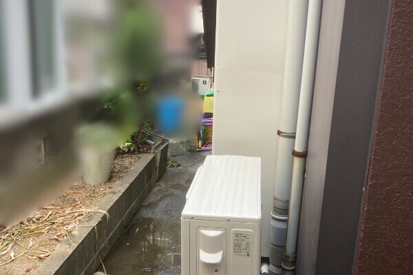 エコキュート屋外設置後（側面）