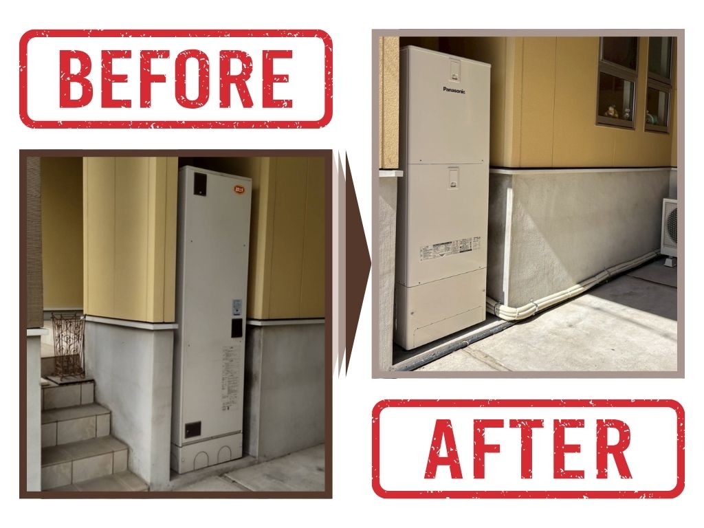 給湯器交換工事施工事｜名古屋市熱田区O様邸