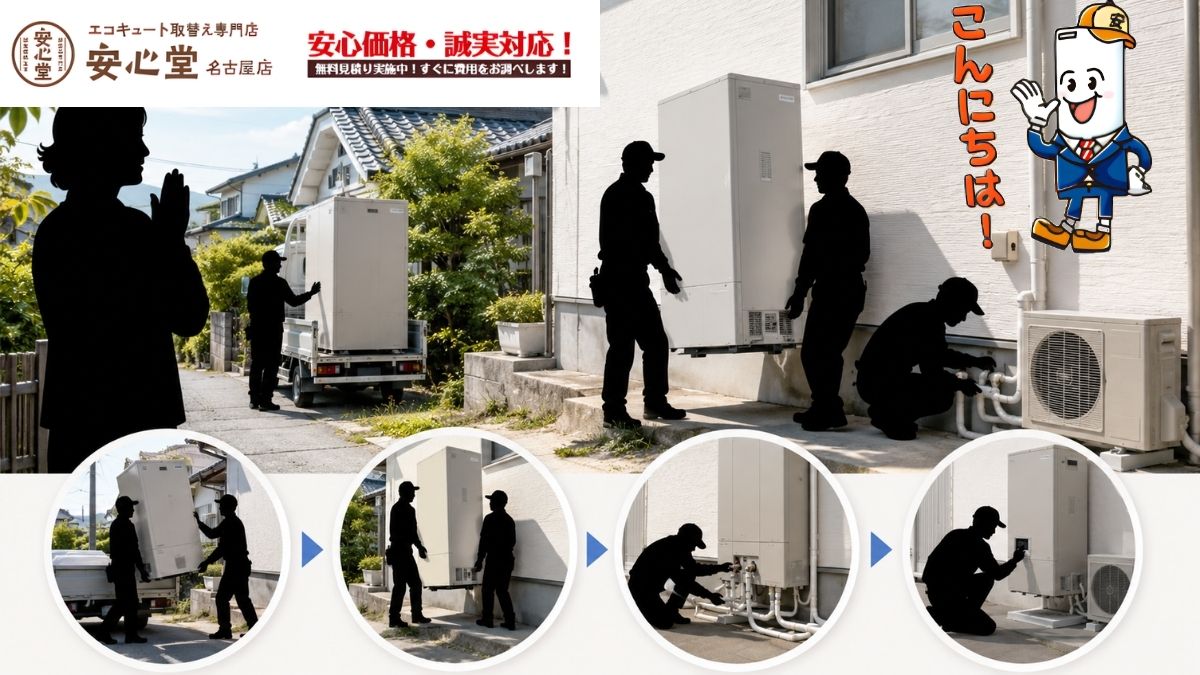 エコキュート交換工事は何時間かかる？名古屋市での当日の流れと事前準備