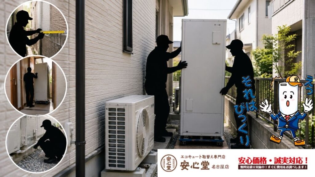 エコキュートは狭い場所にも設置できる？名古屋市で交換前に確認したい設置スペースと搬入経路