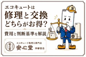 エコキュートは修理と交換どちらがお得?費用と判断基準をわかりやすく解説