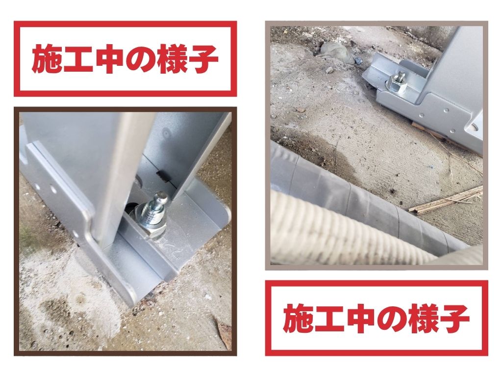愛知県弥富市M様邸_脚部取り付け作業