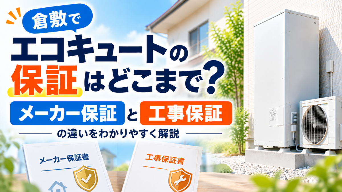 倉敷でエコキュートの保証はどこまで？メーカー保証と工事保証の違い