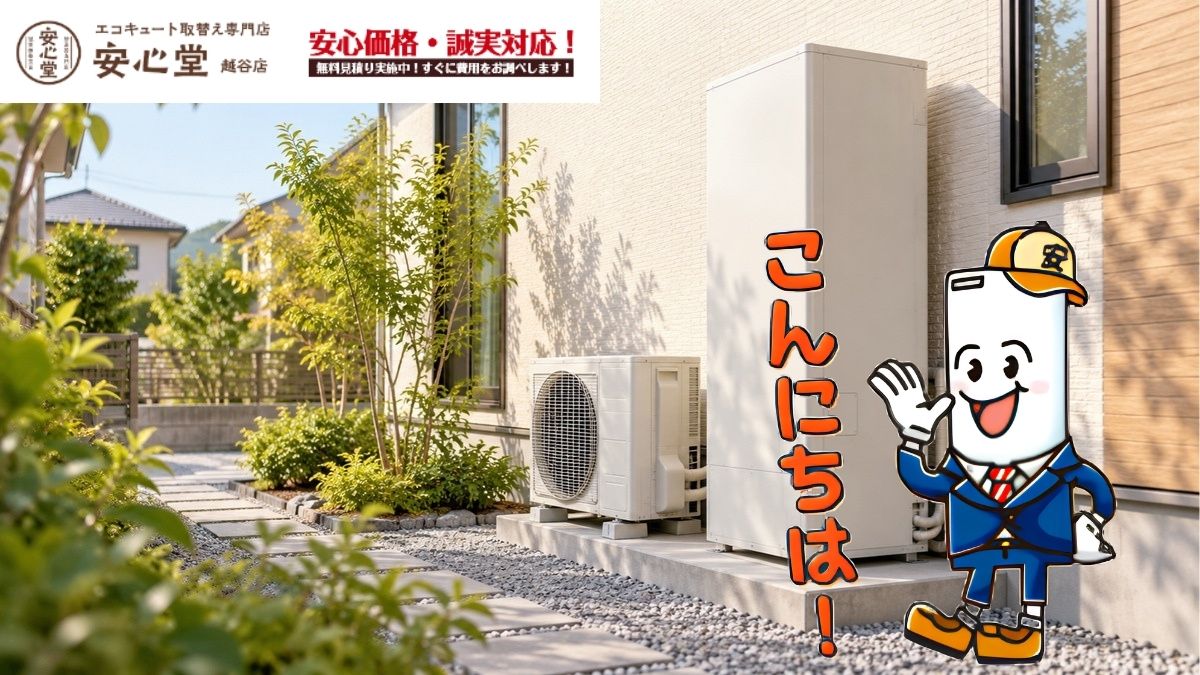 越谷市でエコキュートを交換するには？工事込み費用と追加工事の確認点